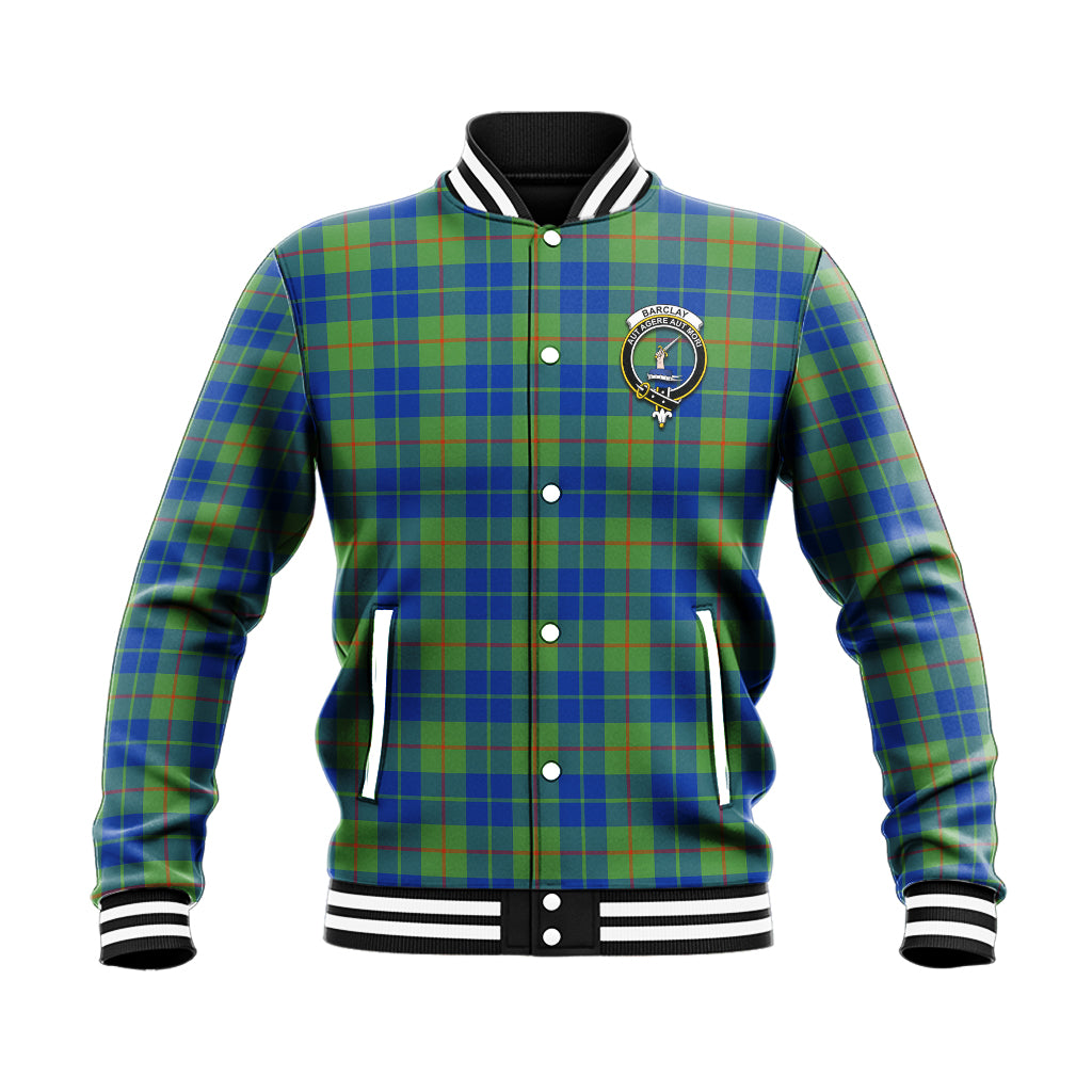 Barclay Hunting Ancient Tartan Baseball Jacket with Family Crest - Tartan Vibes Clothing