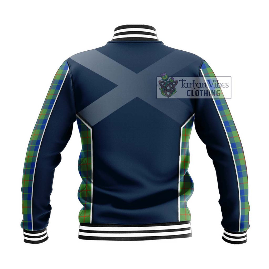 Barclay Hunting Ancient Tartan Baseball Jacket with Family Crest and Lion Rampant Vibes Sport Style - Tartan Vibes Clothing