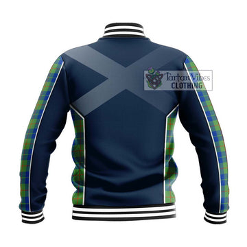 Barclay Hunting Ancient Tartan Baseball Jacket with Family Crest and Lion Rampant Vibes Sport Style