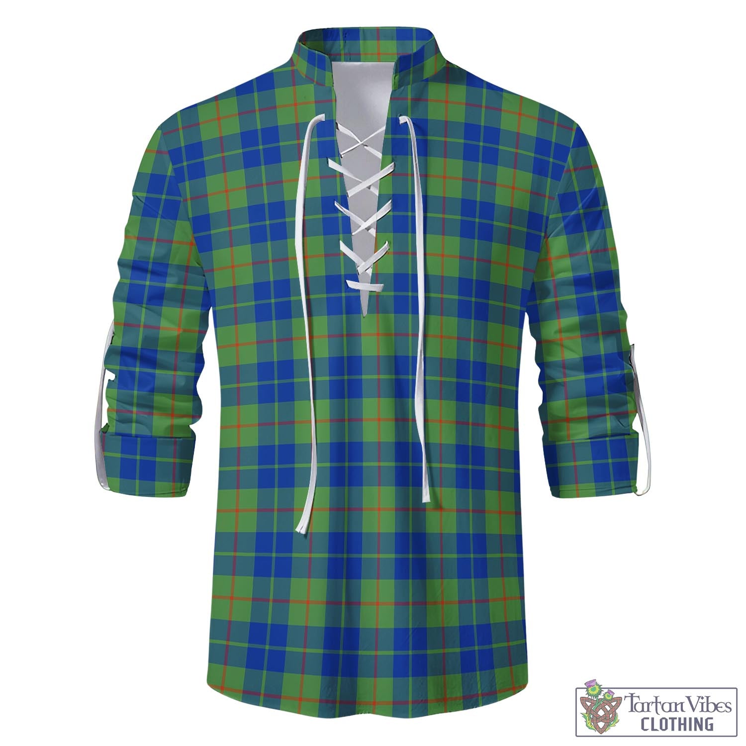 Tartan Vibes Clothing Barclay Hunting Ancient Tartan Men's Scottish Traditional Jacobite Ghillie Kilt Shirt