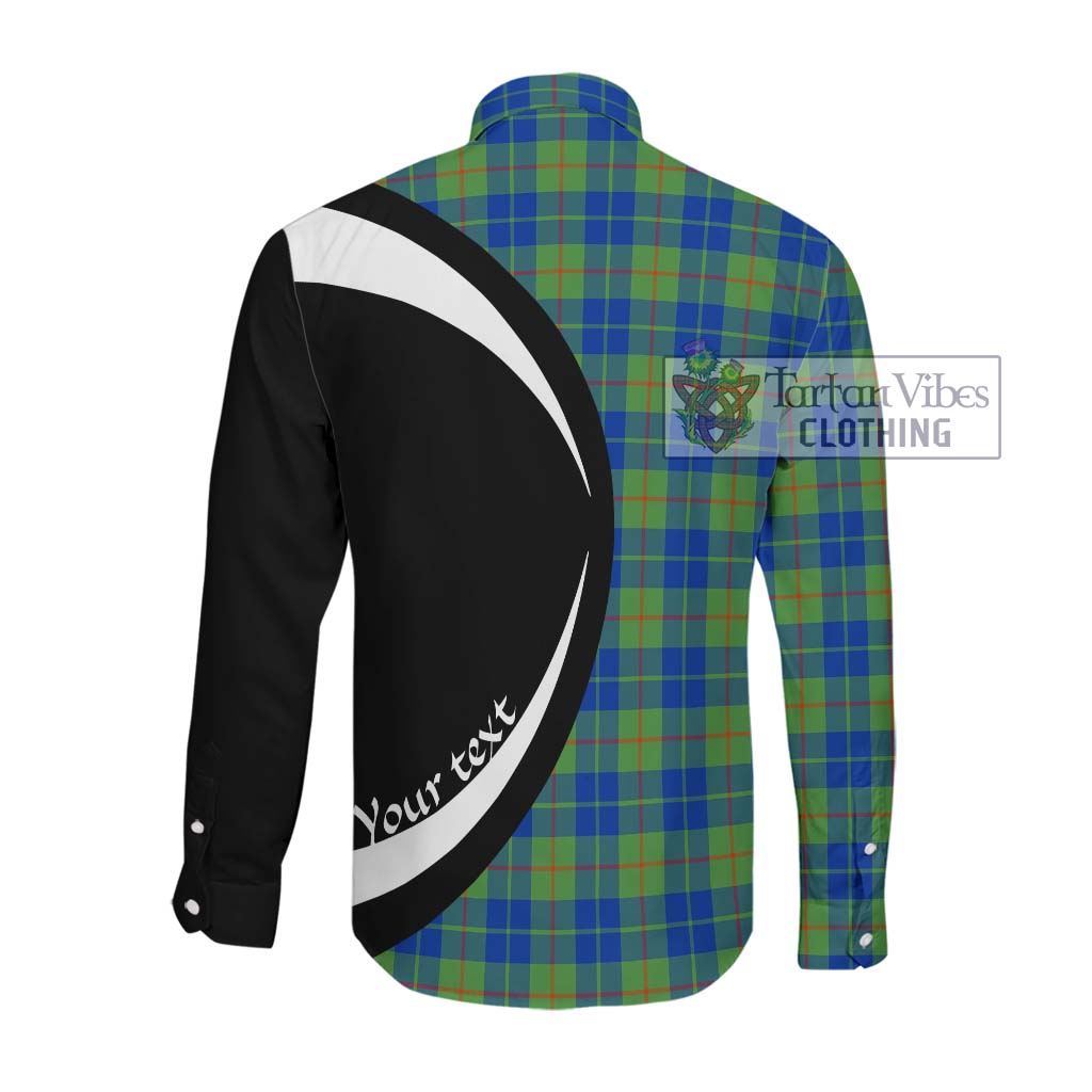 Barclay Hunting Ancient Tartan Long Sleeve Button Up with Family Crest Circle Style Men's Shirt - Tartan Vibes Clothing