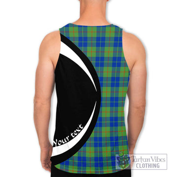 Barclay Hunting Ancient Tartan Men's Tank Top with Family Crest Circle Style