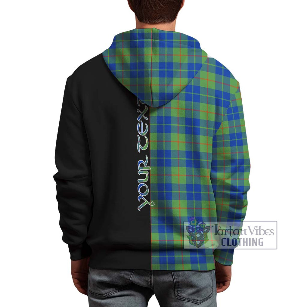 Barclay Hunting Ancient Tartan Hoodie with Family Crest and Half Of Me Style - Tartanvibesclothing Shop