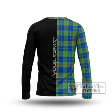 Barclay Hunting Ancient Tartan Long Sleeve T-Shirt with Family Crest and Half Of Me Style