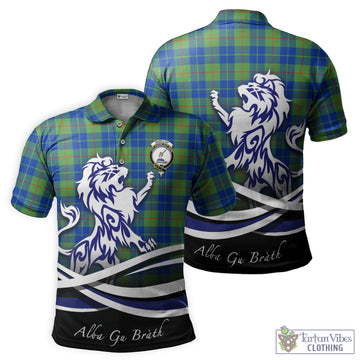 Barclay Hunting Ancient Tartan Polo Shirt with Alba Gu Brath Regal Lion Emblem