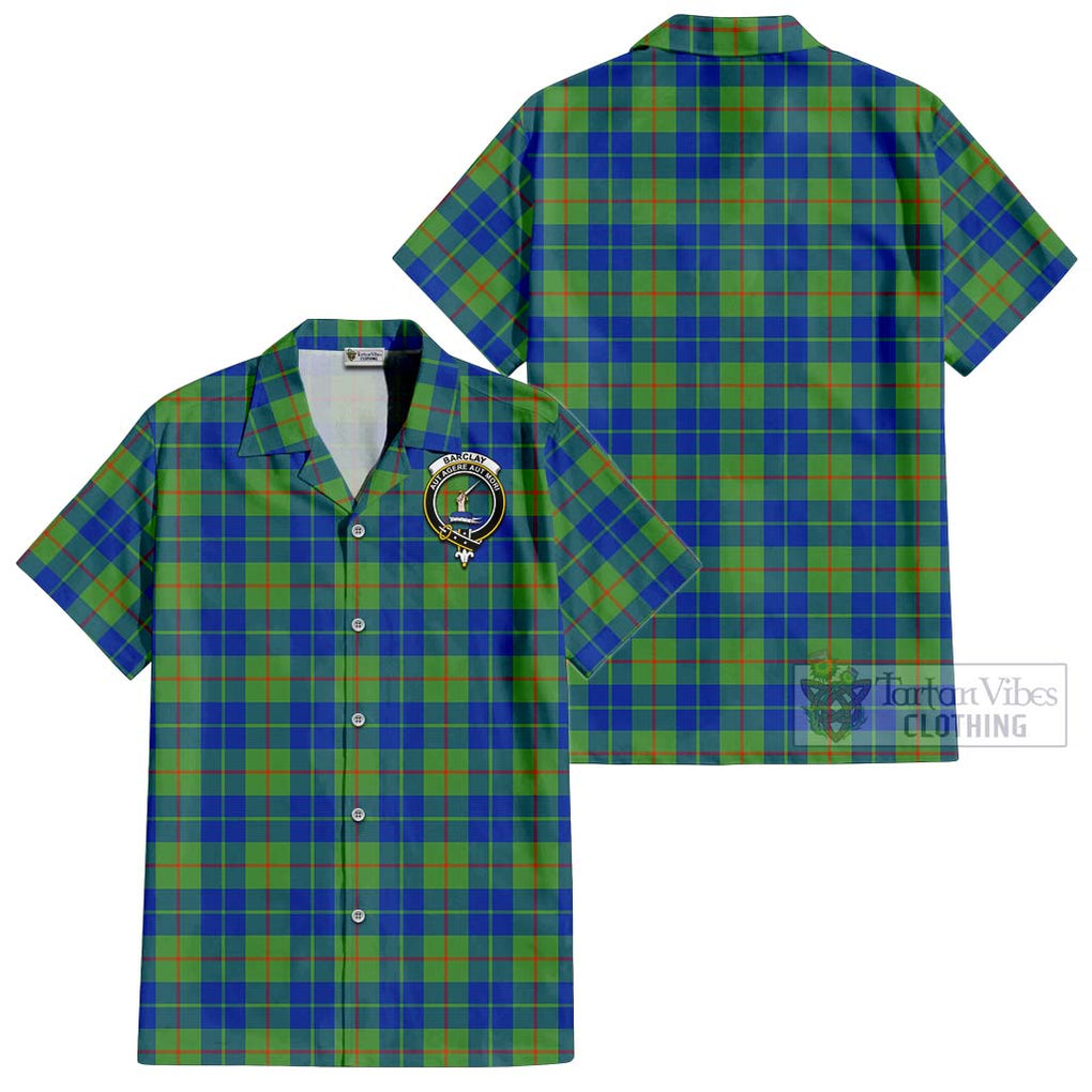 Barclay Hunting Ancient Tartan Cotton Hawaiian Shirt with Family Crest Kid - Tartan Vibes Clothing