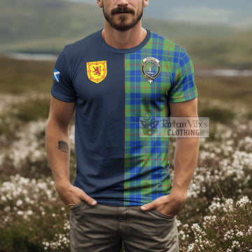 Barclay Hunting Ancient Tartan T-Shirt Alba with Scottish Lion Royal Arm Half Style