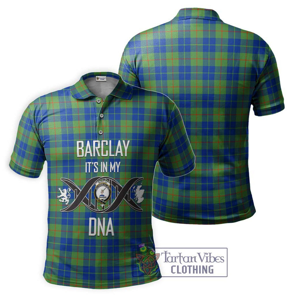 Barclay Hunting Ancient Tartan Polo Shirt with Family Crest DNA In Me Style - Tartanvibesclothing Shop