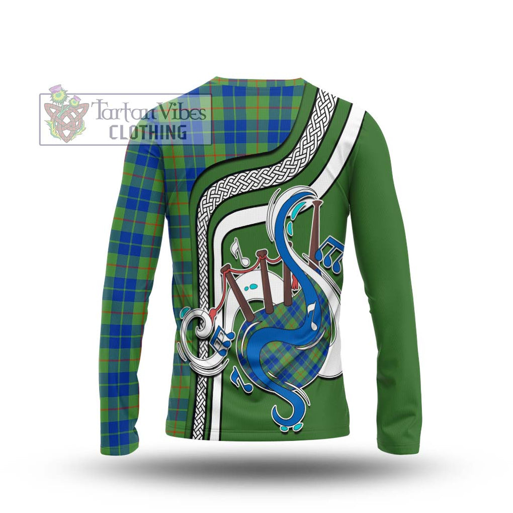 Tartan Vibes Clothing Barclay Hunting Ancient Tartan Long Sleeve T-Shirt with Epic Bagpipe Style