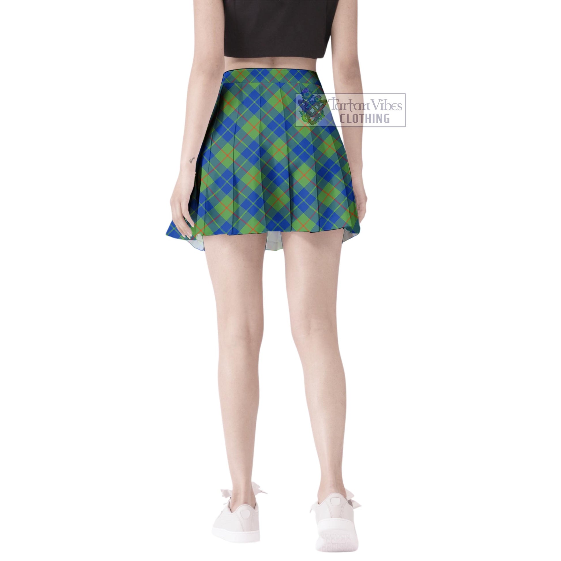 Tartan Vibes Clothing Barclay Hunting Ancient Tartan Women's Plated Mini Skirt