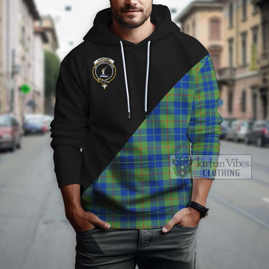 Barclay Hunting Ancient Tartan Hoodie with Family Crest and Military Logo Style - Tartanvibesclothing Shop