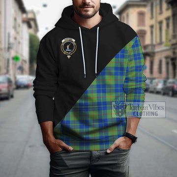 Barclay Hunting Ancient Tartan Hoodie with Family Crest and Military Logo Style