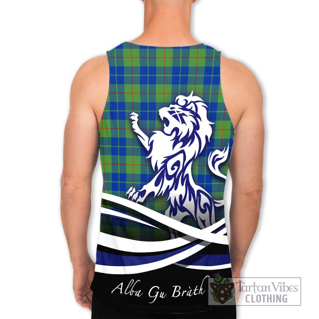 Barclay Hunting Ancient Tartan Men's Tank Top with Alba Gu Brath Regal Lion Emblem - Tartanvibesclothing Shop