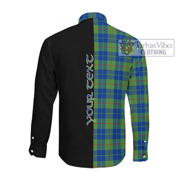 Barclay Hunting Ancient Tartan Long Sleeve Button Shirt with Family Crest and Half Of Me Style