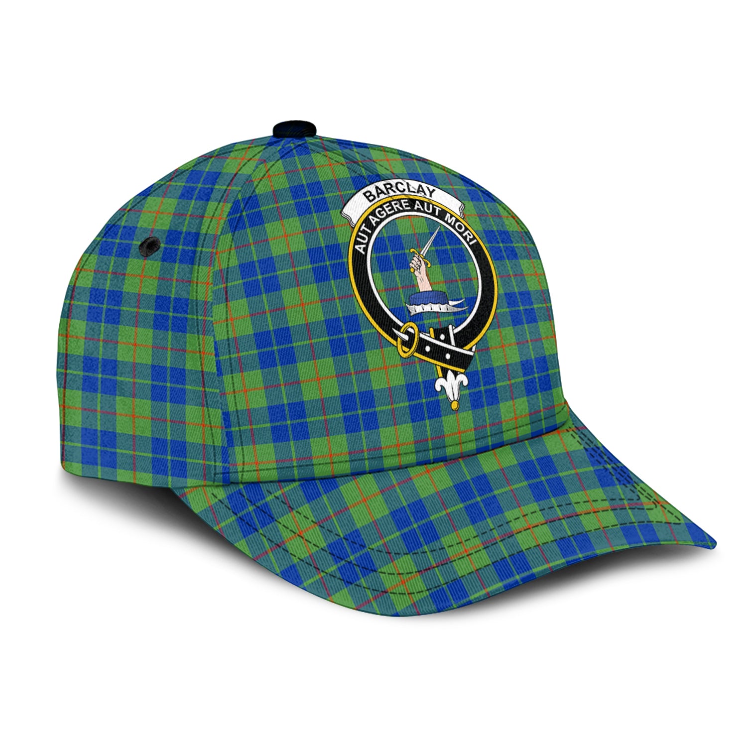 Barclay Hunting Ancient Tartan Classic Cap with Family Crest - Tartan Vibes Clothing