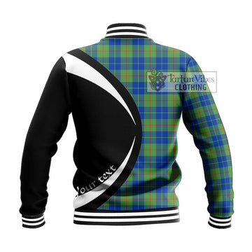 Barclay Hunting Ancient Tartan Baseball Jacket with Family Crest Circle Style