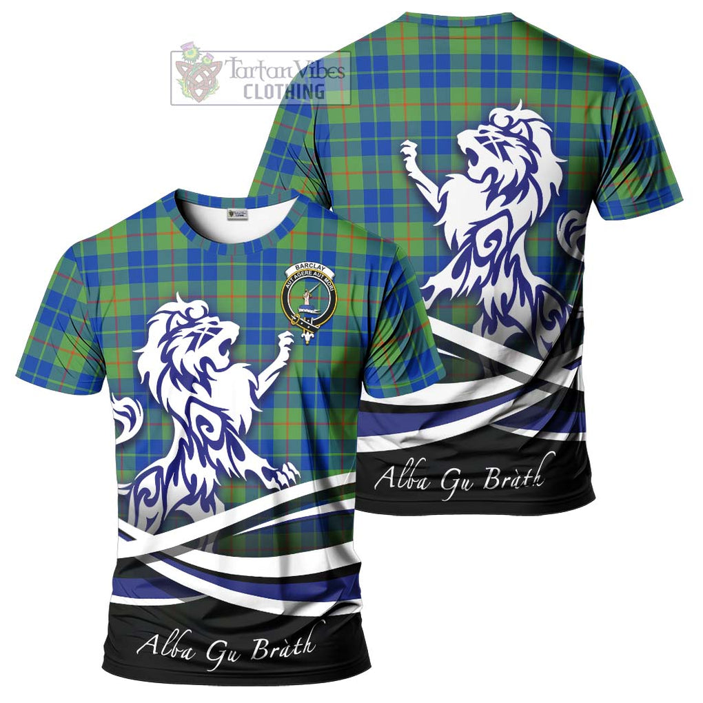 Tartan Vibes Clothing Barclay Hunting Ancient Tartan Cotton T-shirt with Alba Gu Brath Regal Lion Emblem