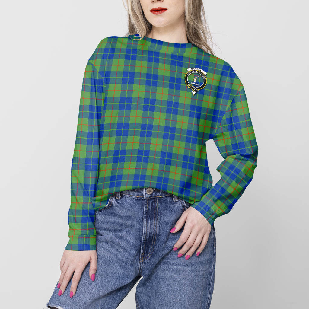 Barclay Hunting Ancient Tartan Sweatshirt with Family Crest - Tartan Vibes Clothing