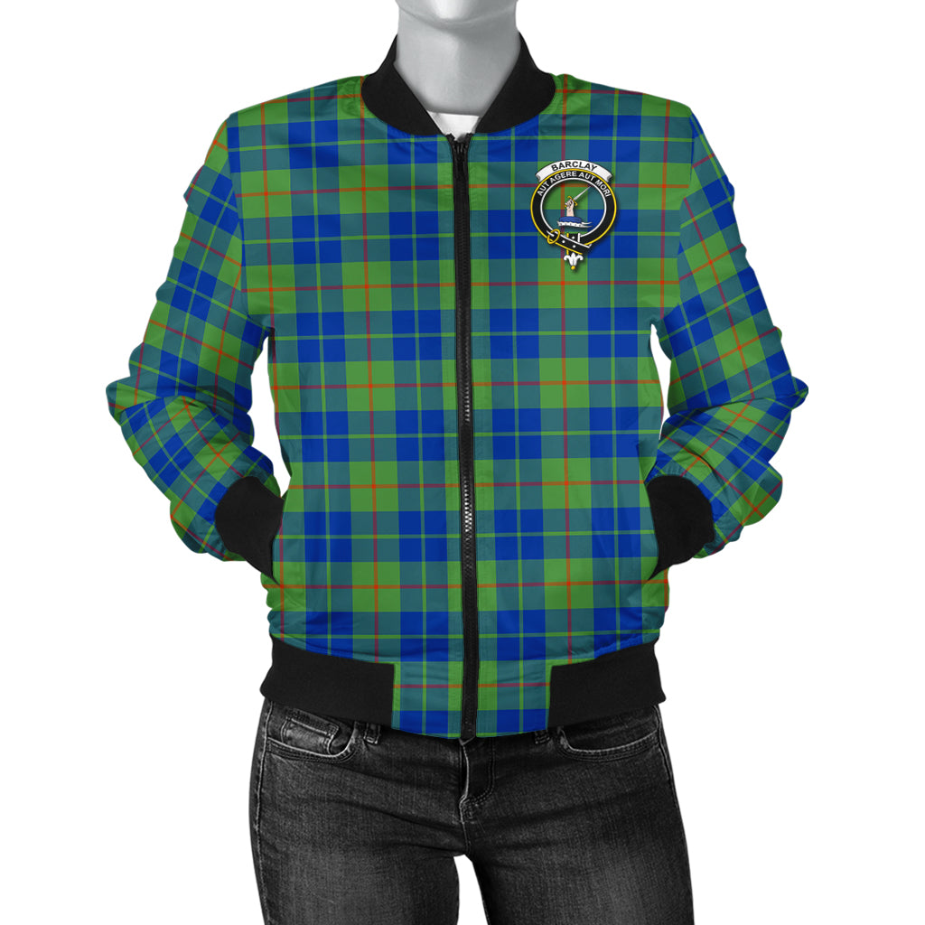 Barclay Hunting Ancient Tartan Bomber Jacket with Family Crest - Tartanvibesclothing