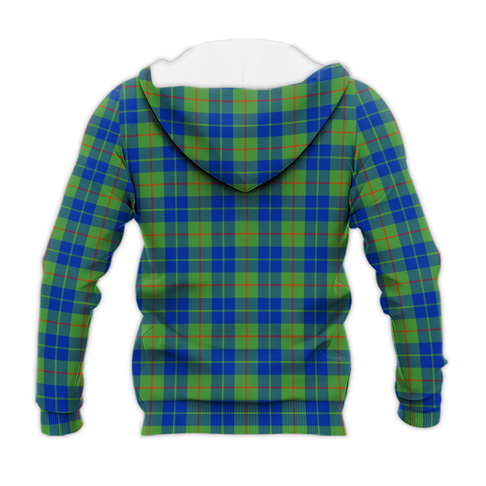 Barclay Hunting Ancient Tartan Knitted Hoodie with Family Crest - Tartanvibesclothing