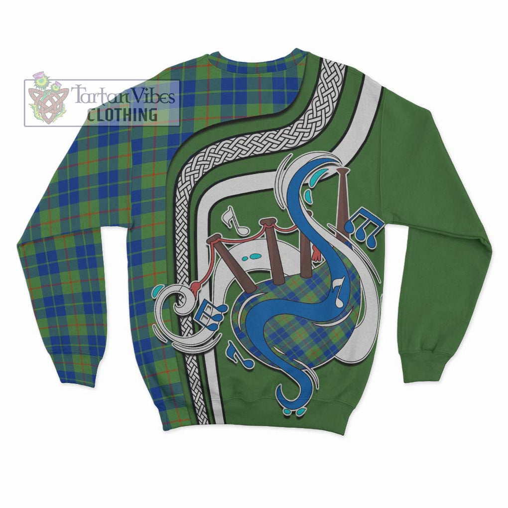 Barclay Hunting Ancient Tartan Sweatshirt with Epic Bagpipe Style - Tartanvibesclothing Shop