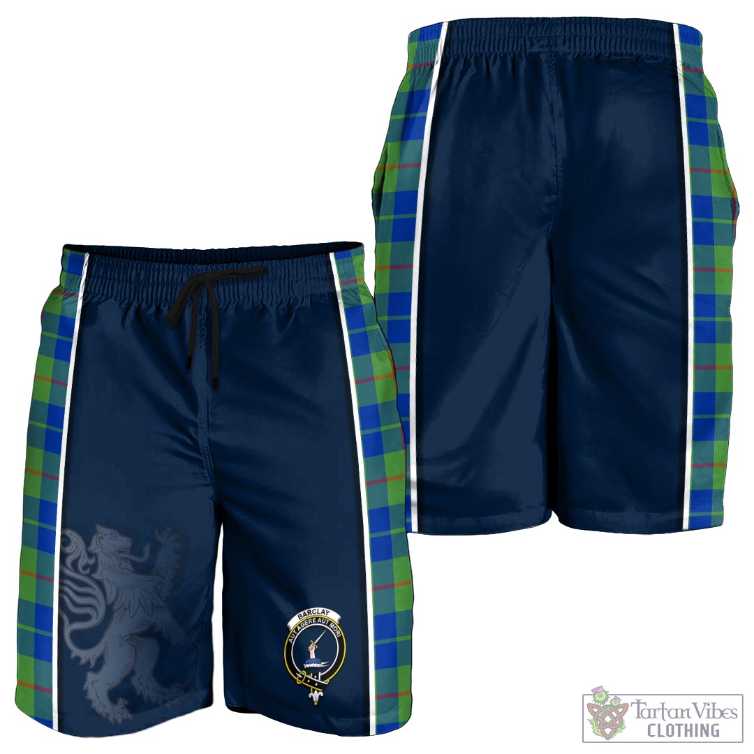 Tartan Vibes Clothing Barclay Hunting Ancient Tartan Men's Shorts with Family Crest and Lion Rampant Vibes Sport Style