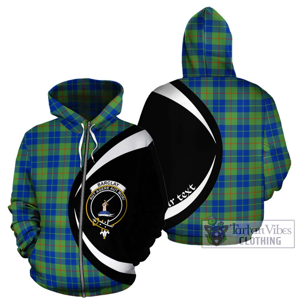 Tartan Vibes Clothing Barclay Hunting Ancient Tartan Hoodie with Family Crest Circle Style