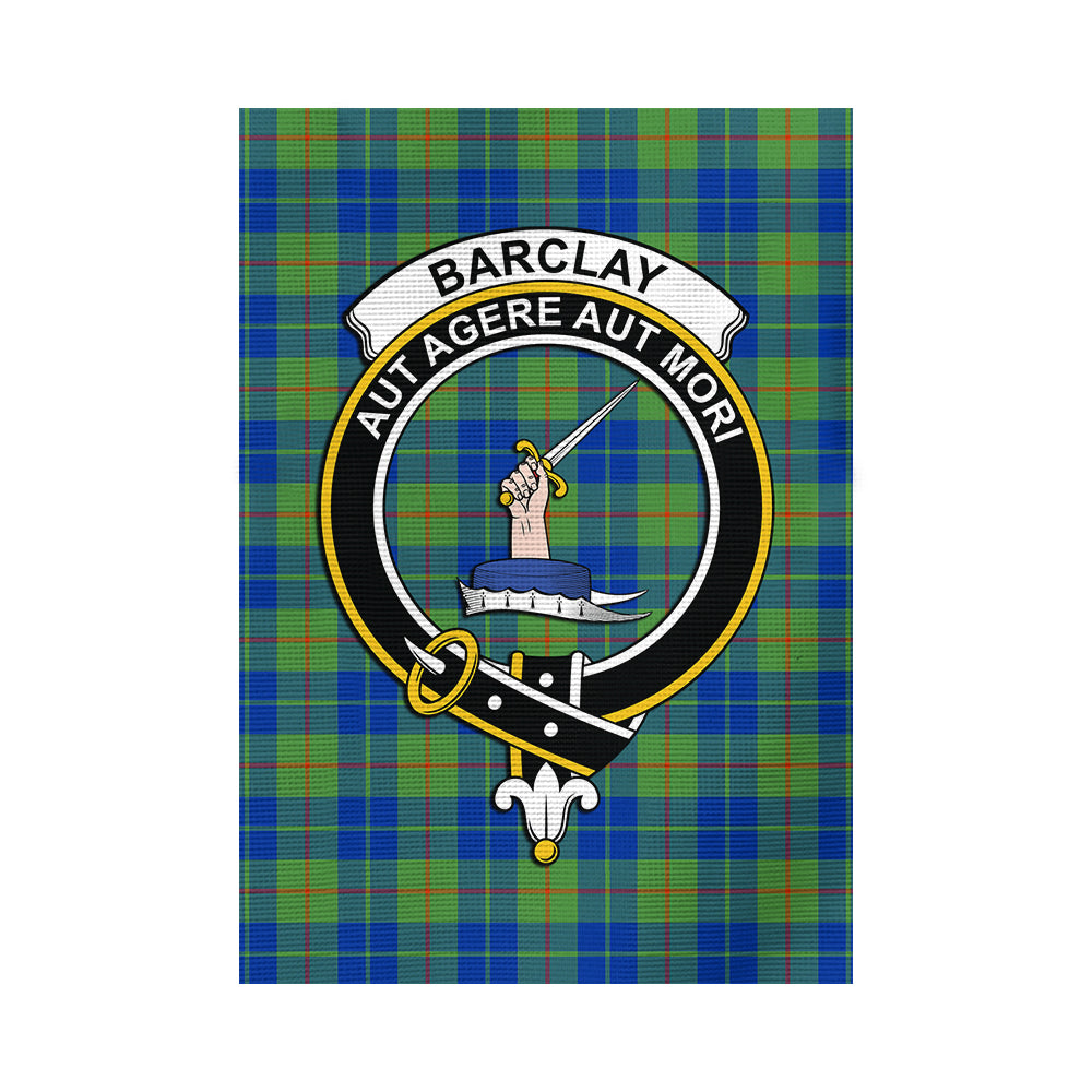 Barclay Hunting Ancient Tartan Flag with Family Crest - Tartan Vibes Clothing