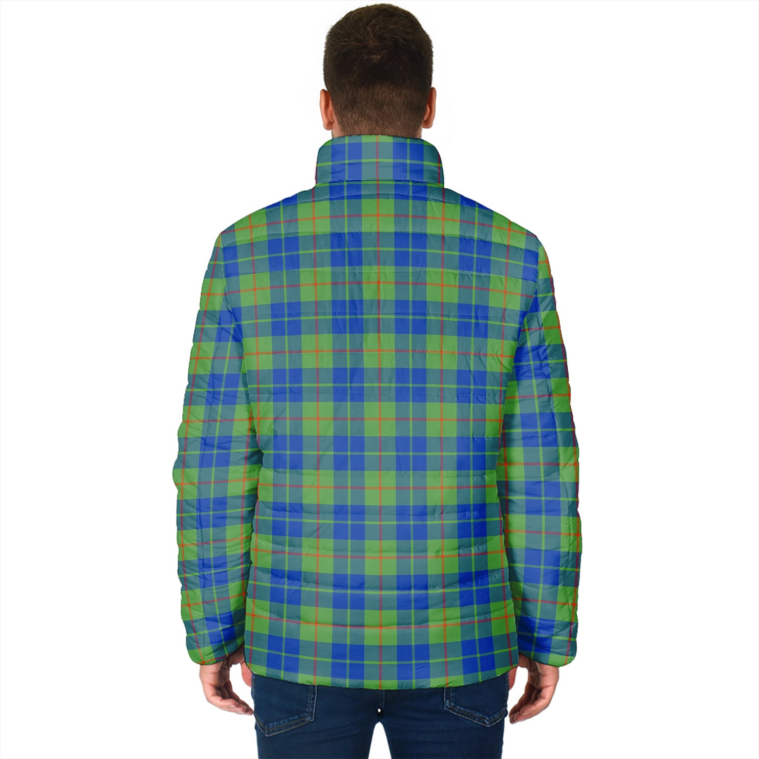 Barclay Hunting Ancient Tartan Padded Jacket with Family Crest - Tartan Vibes Clothing