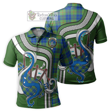 Barclay Hunting Ancient Tartan Polo Shirt with Epic Bagpipe Style