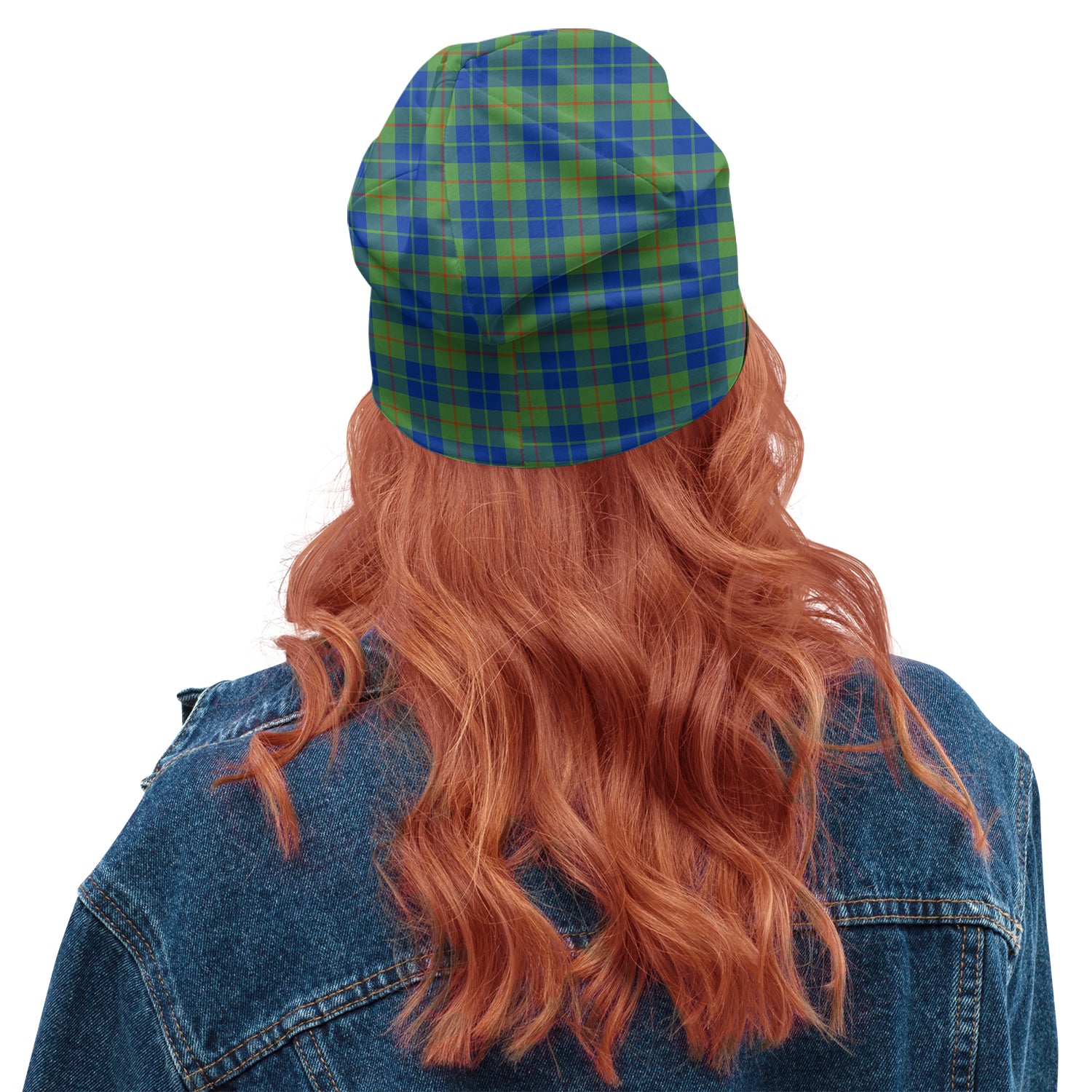 Barclay Hunting Ancient Tartan Beanies Hat with Family Crest - Tartanvibesclothing