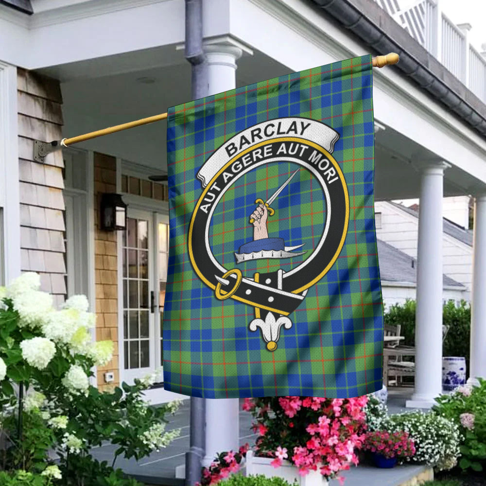 Barclay Hunting Ancient Tartan Flag with Family Crest - Tartan Vibes Clothing