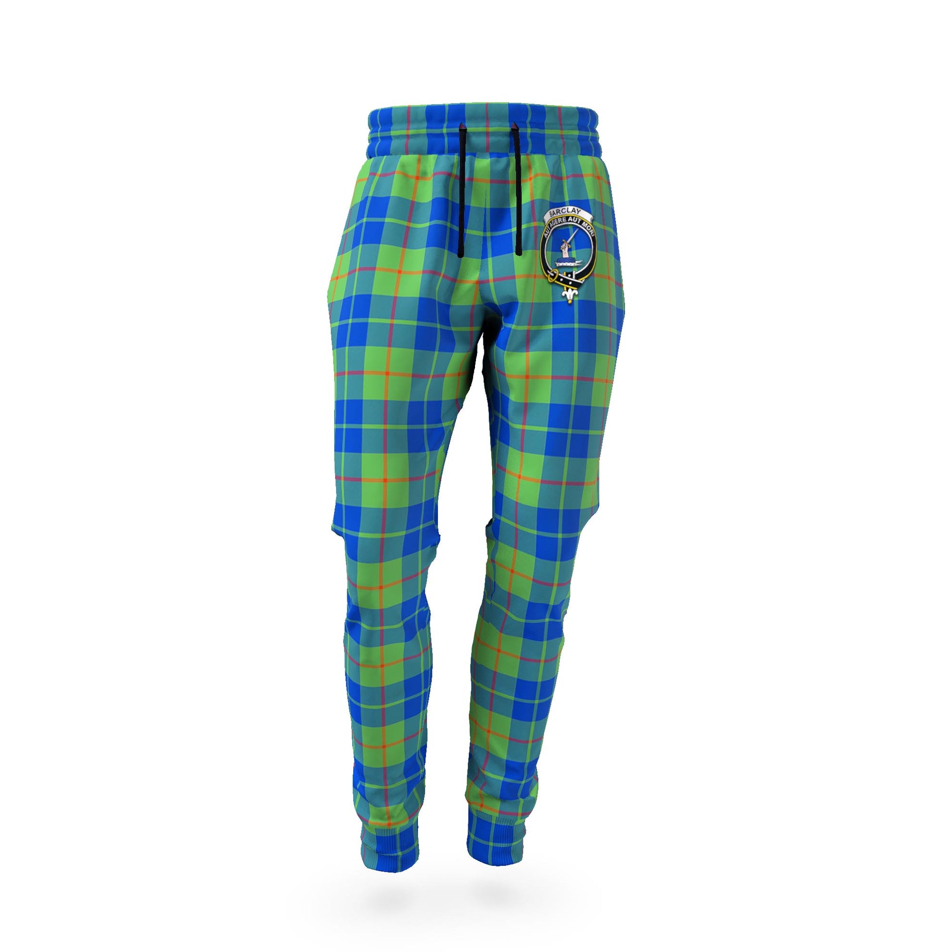 Barclay Hunting Ancient Tartan Joggers Pants with Family Crest - Tartan Vibes Clothing