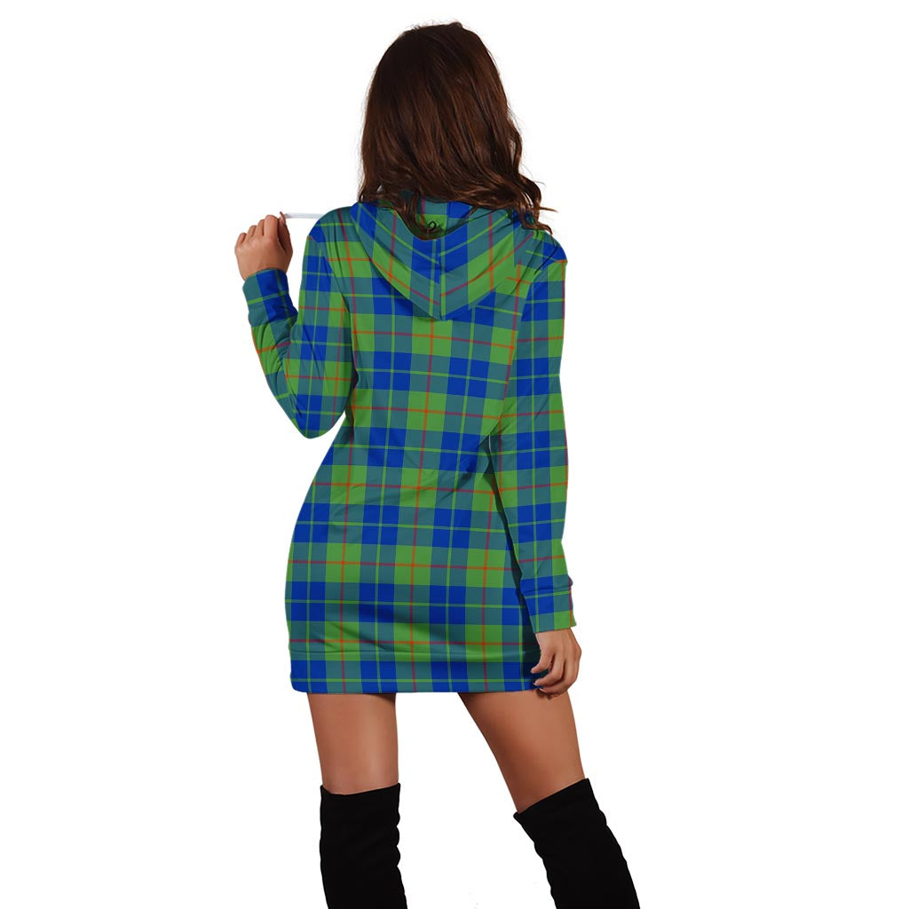 Barclay Hunting Ancient Tartan Hoodie Dress with Family Crest - Tartan Vibes Clothing