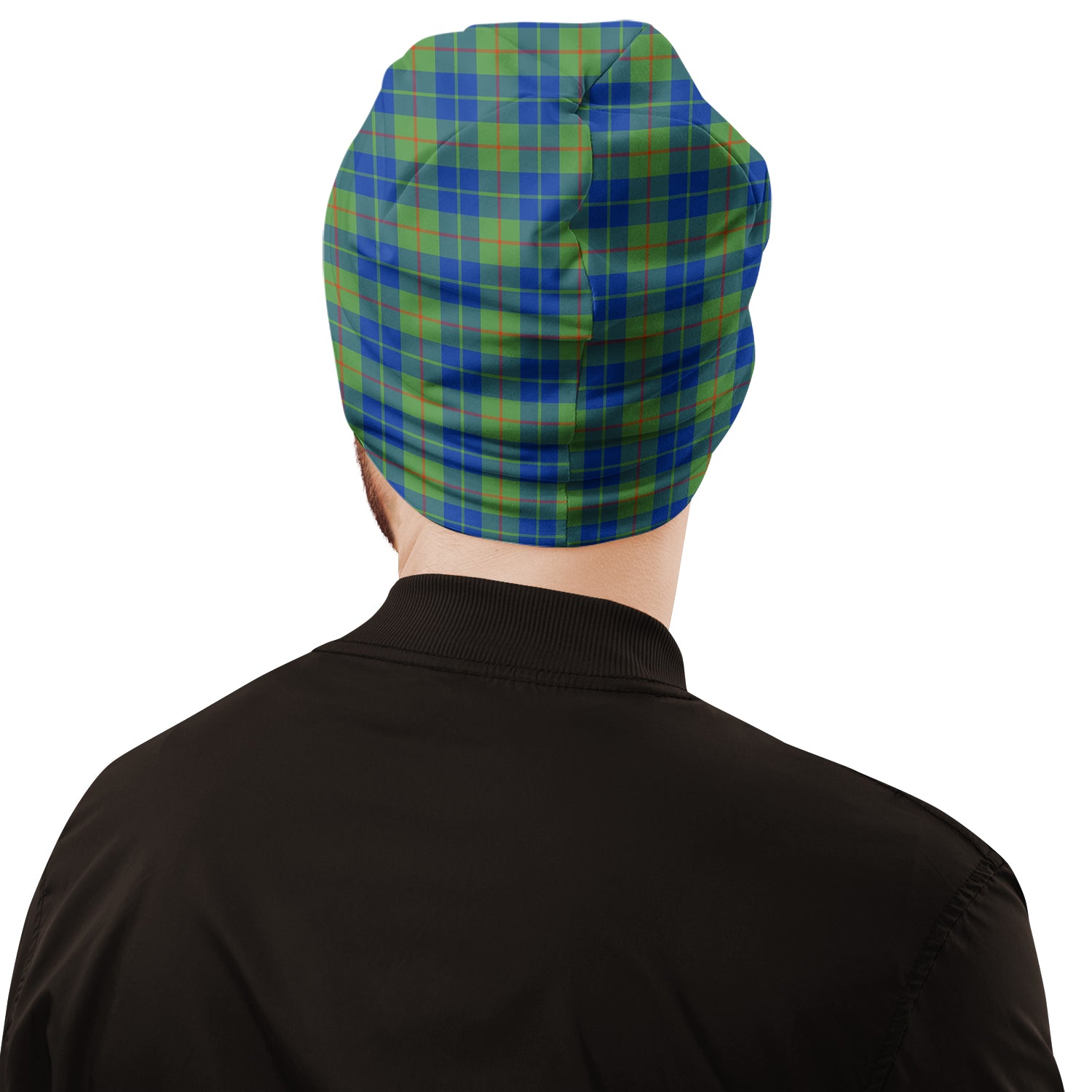Barclay Hunting Ancient Tartan Beanies Hat with Family Crest - Tartanvibesclothing