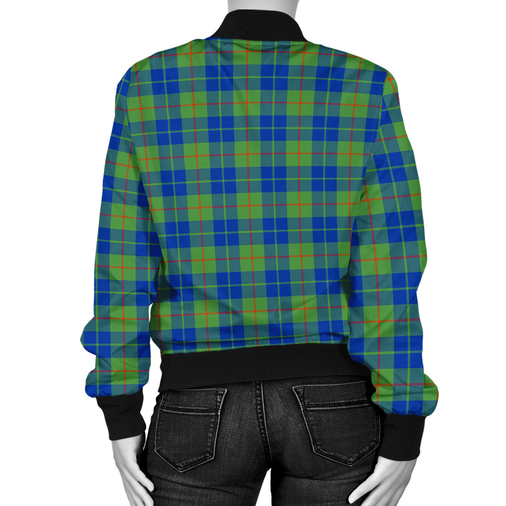 Barclay Hunting Ancient Tartan Bomber Jacket with Family Crest - Tartanvibesclothing