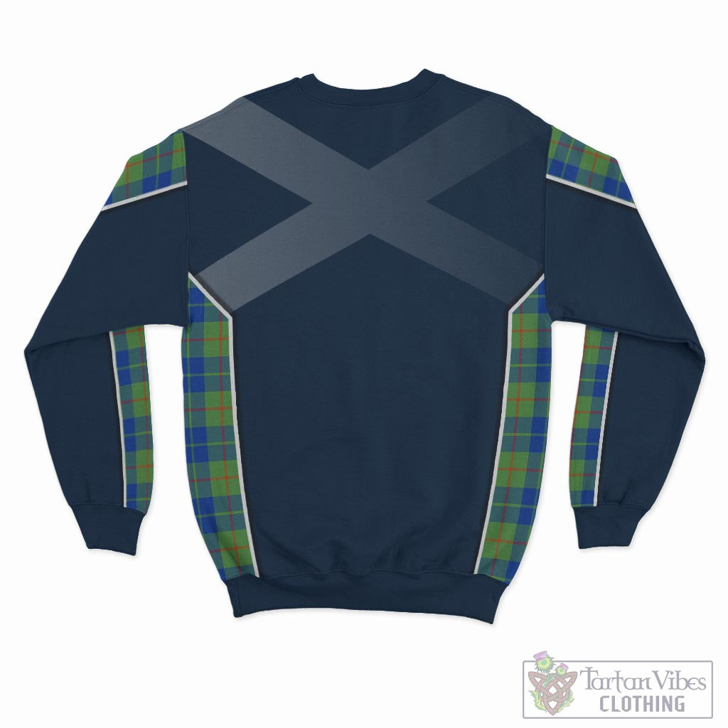 Tartan Vibes Clothing Barclay Hunting Ancient Tartan Sweater with Family Crest and Lion Rampant Vibes Sport Style