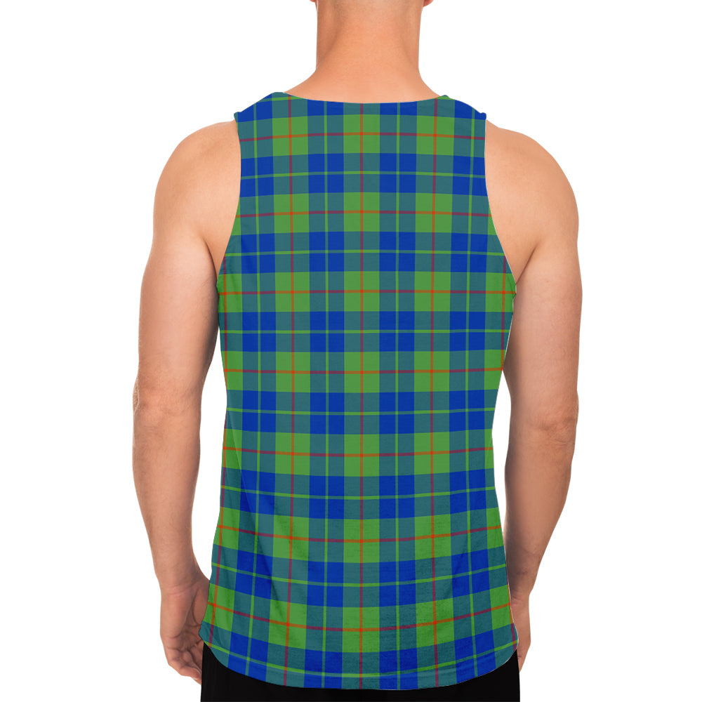 Barclay Hunting Ancient Tartan Mens Tank Top with Family Crest - Tartanvibesclothing