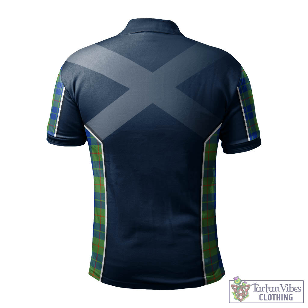 Tartan Vibes Clothing Barclay Hunting Ancient Tartan Men's Polo Shirt with Family Crest and Lion Rampant Vibes Sport Style