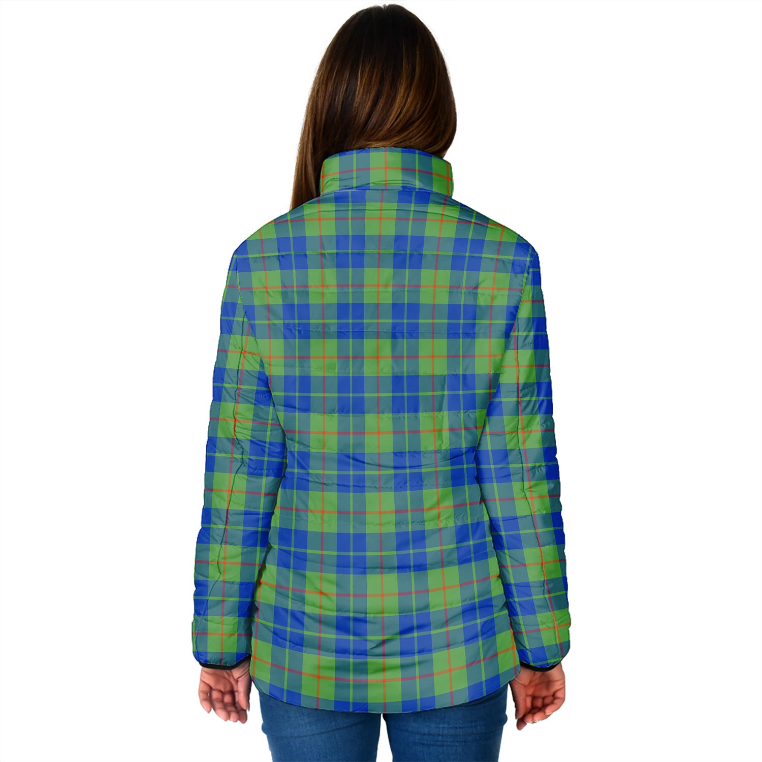 Barclay Hunting Ancient Tartan Padded Jacket with Family Crest - Tartan Vibes Clothing