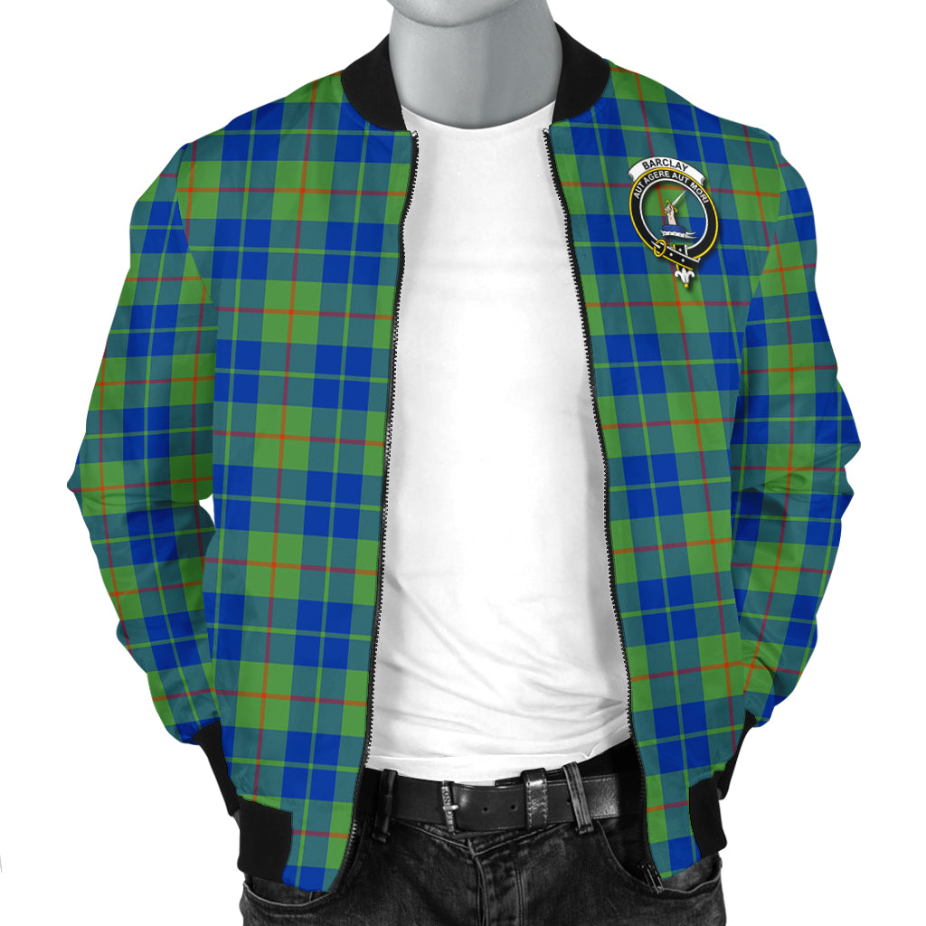 Barclay Hunting Ancient Tartan Bomber Jacket with Family Crest - Tartanvibesclothing