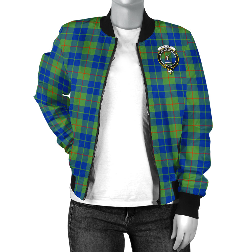 Barclay Hunting Ancient Tartan Bomber Jacket with Family Crest - Tartanvibesclothing