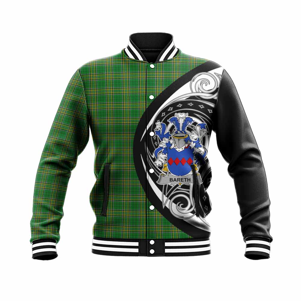Bareth Irish Clan Baseball Jacket Celtic Circle Style Unisex - Tartan Vibes Clothing