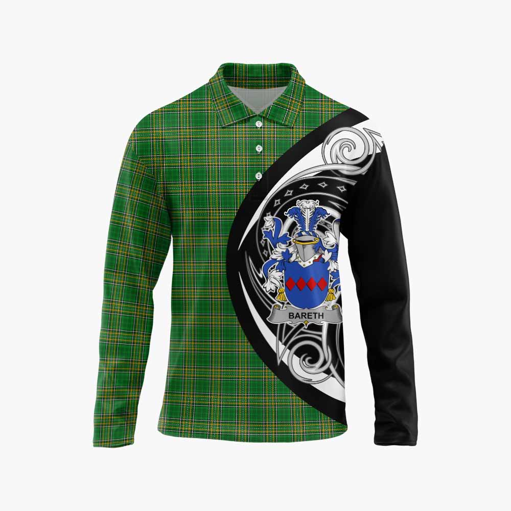 Bareth Irish Clan Long Sleeve Polo Shirt Celtic Circle Style Unisex - Tartan Vibes Clothing