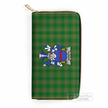 Bareth Irish Clan Tartan Women's Leather Wallet with Coat of Arms One Size 19.7*10.5*3.5 cm - Tartan Vibes Clothing