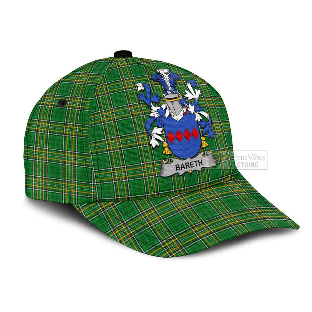 Tartan Vibes Clothing Bareth Irish Clan Tartan Classic Cap with Coat of Arms