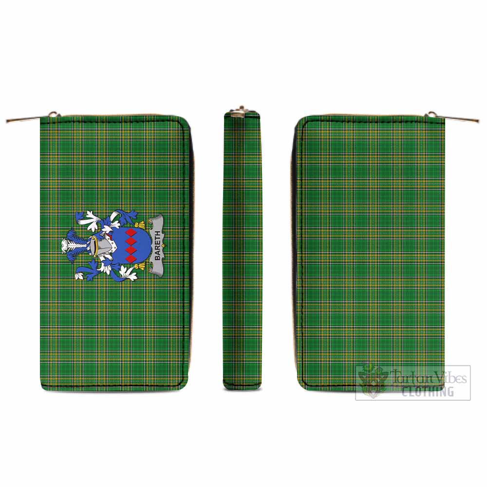 Bareth Irish Clan Tartan Women's Leather Wallet with Coat of Arms - Tartan Vibes Clothing