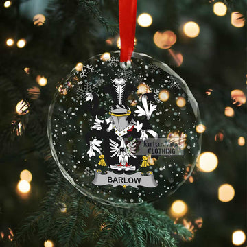 Barlow Irish Clan Christmas Glass Ornament with Coat of Arms