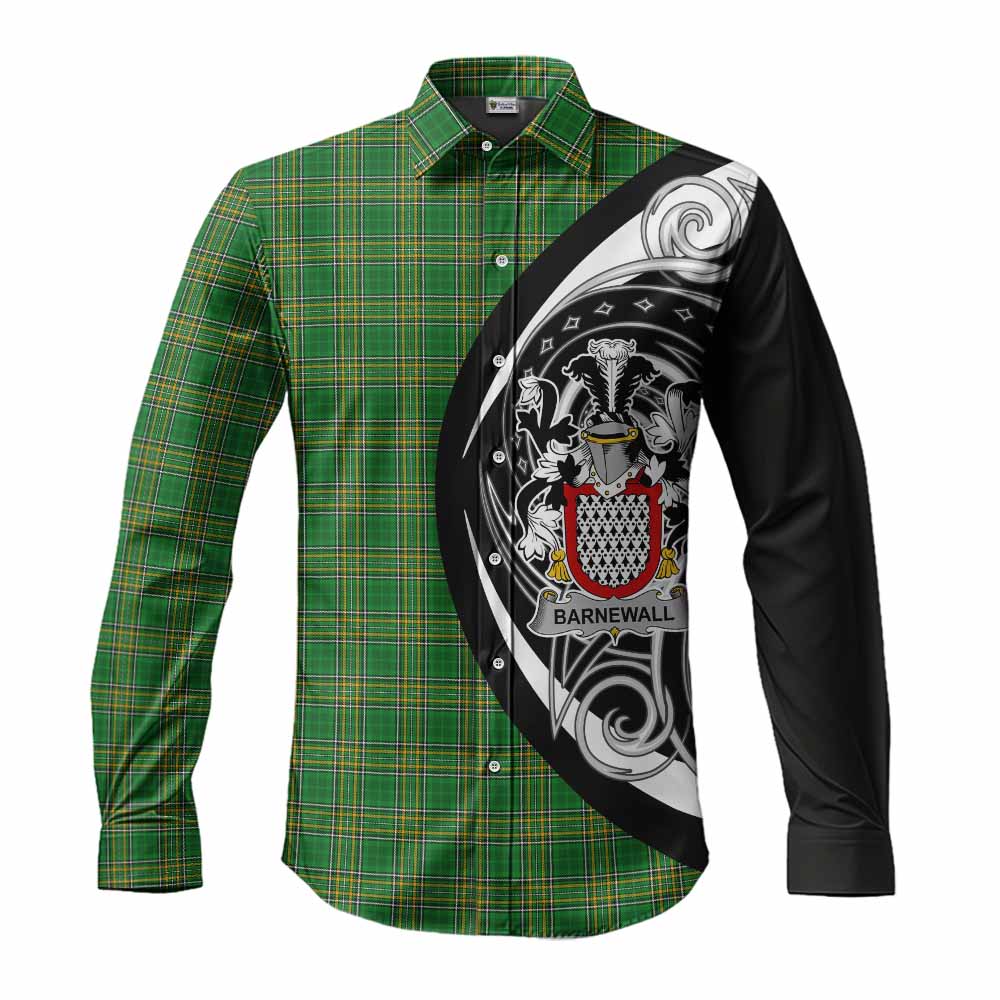 Barnewall Irish Clan Long Sleeve Button Shirt Celtic Circle Style Men's Shirt S - Tartan Vibes Clothing