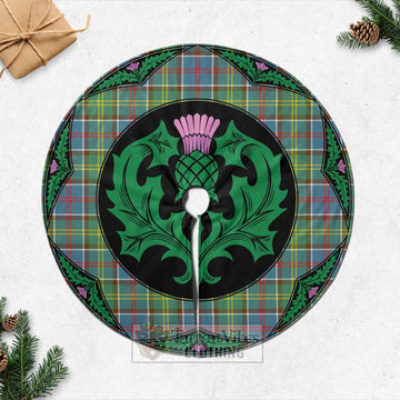 Barr Tartan Christmas Tree Skirt Scottish Thistle Style